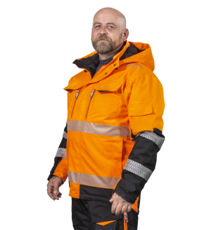 TALVITAKKI 4XL ANTON FL.ORANS/MUSTA LK2 kuva
