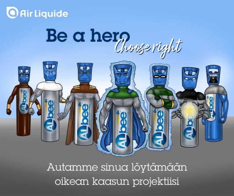Air Liquide Be a hero buy Albee kampanja kevat 2024 IKH Saarenpaa Kuva 2