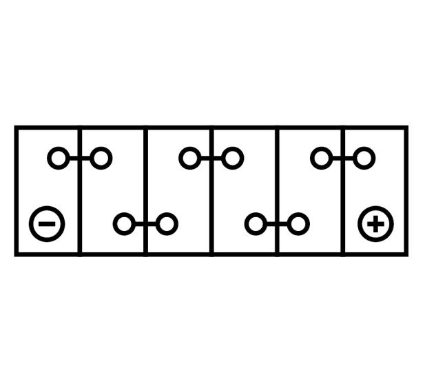 AKKU AF CRX 100AH + 354X175X190 Akku 100 Ah Tuotekoodi BC86013 Kuva 2 kuva