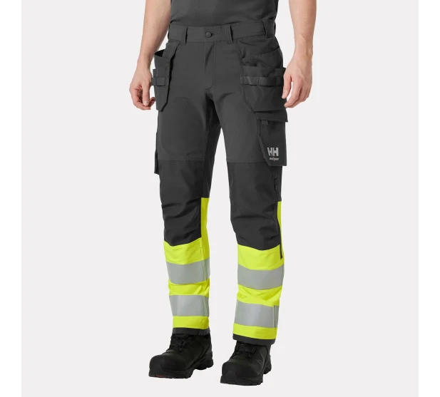 IKH HH ALNA 4X keltainen HH77427 369 Joustavat tyohousut riipputaskuilla Huomiovarina Hi Vis keltainen Saarenpaa Oy Kuva 1 kuva