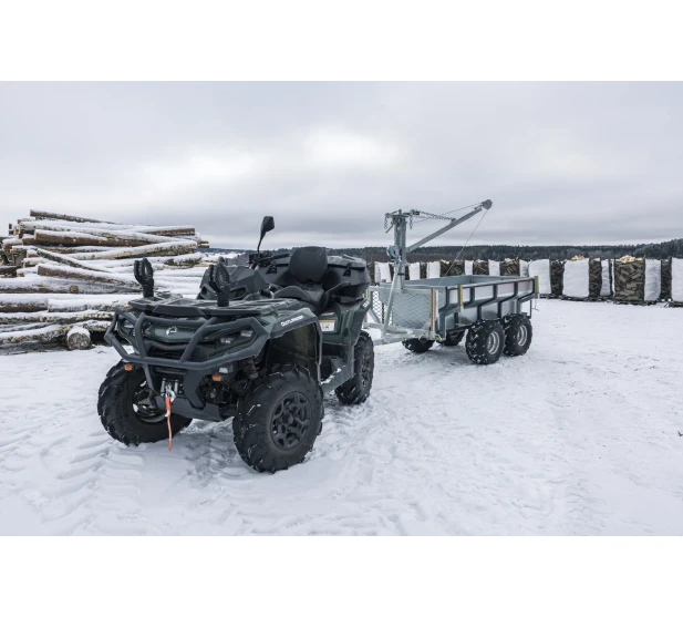 Monkijan tandem metsaperavaunu kuormalaidoilla kestava ratkaisu puutavaran ja maa ainesten kuljetukseen maastossa  Tuotekoodi ATV21 Kuva 3 kuva