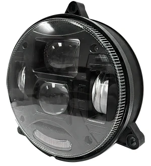 AJOVALO LED PYÖREÄ 132MM 3-PISTE MUSTA kuva