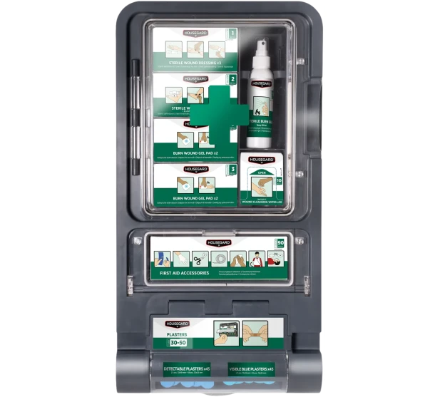 Housegard ensiapukaappi palovammojen hoitoon sisaltaa palovammageelin sidetarvikkeet ja laastarit GPT611041 Kuva 1 kuva