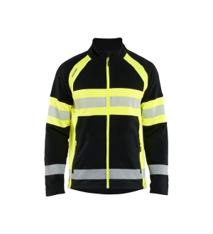 MICROFLEECE TAKKI HI-VIS L MUSTA/FL.KELT kuva