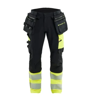 HOUSUT HI-VIS TOOLRIG C52 MUSTA/FL.KELT kuva