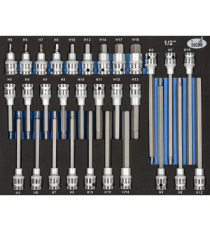 KUUSIOKOLOKÄRKIHYLSYSARJA 30-OS. 1/2' MM kuva
