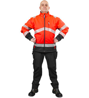 SOFTSHELL TAKKI 3XL RANDAL FL.PUN/MUS LK kuva