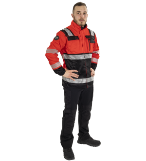 TAKKI 3XL GRANIITTI FL.PUN/MUSTA LK2 EN2 kuva